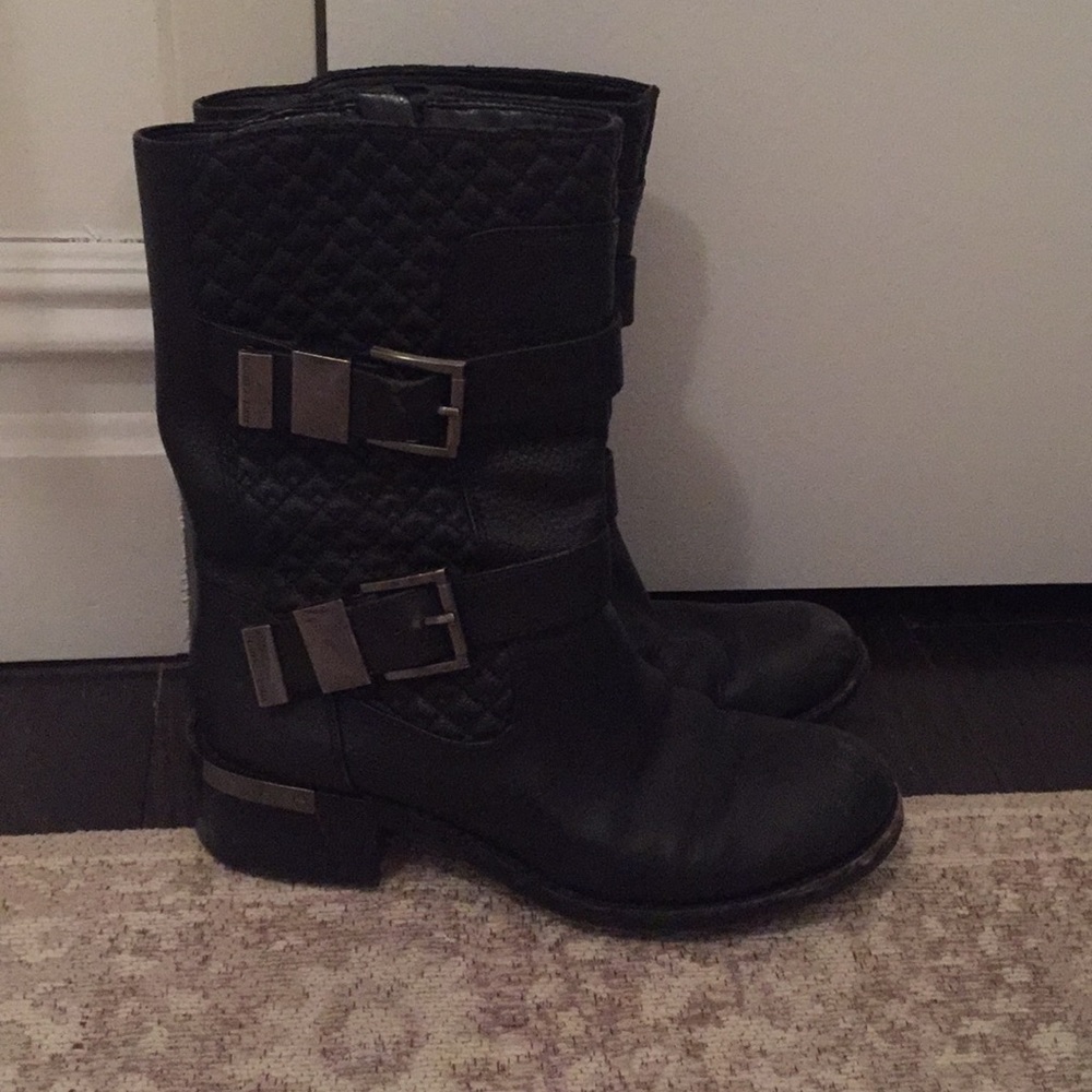 Vince Camuto Black Mid-Calf Boots